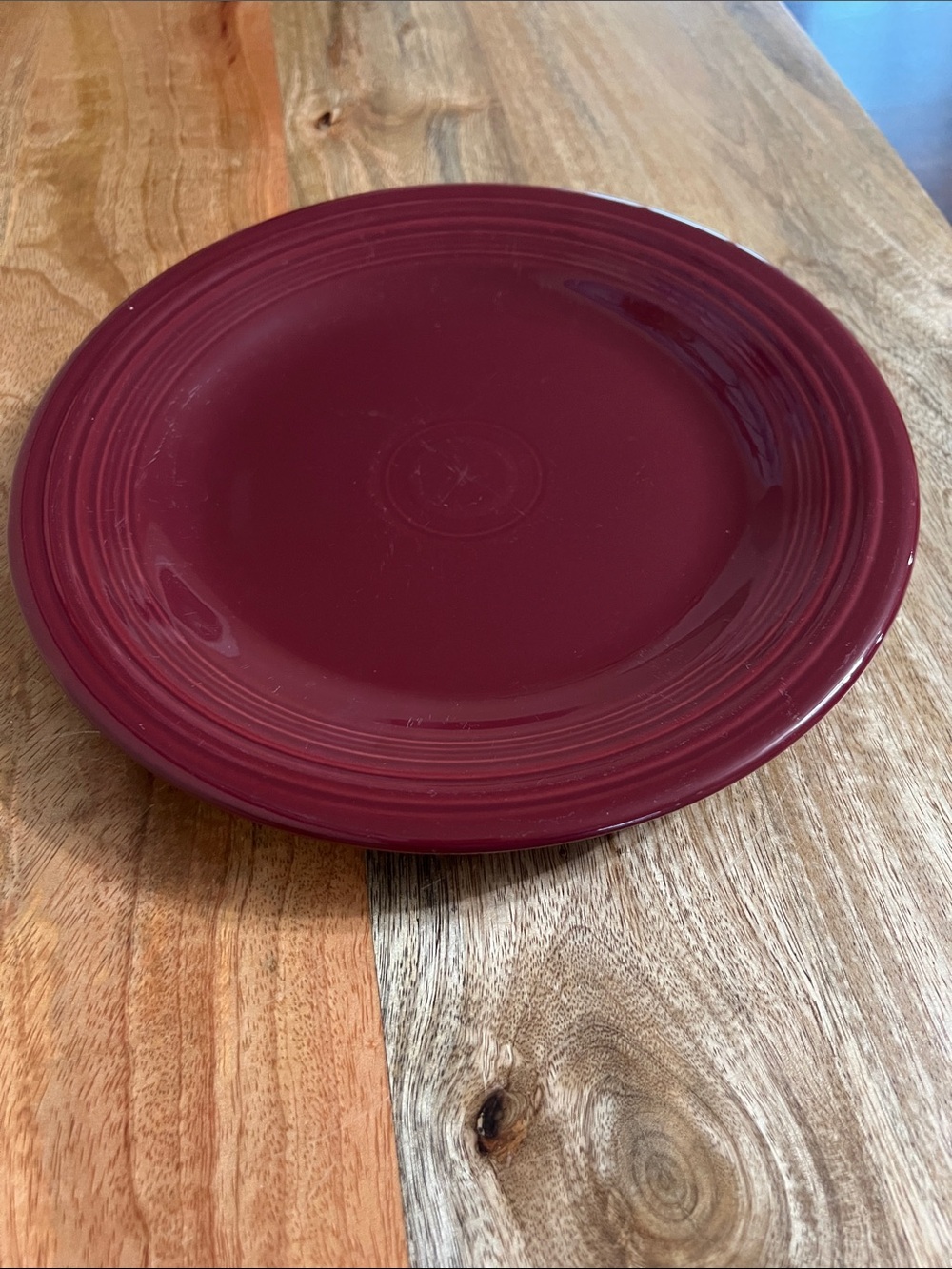 Homer Laughlin Fiesta Claret dinner plate 10.5”